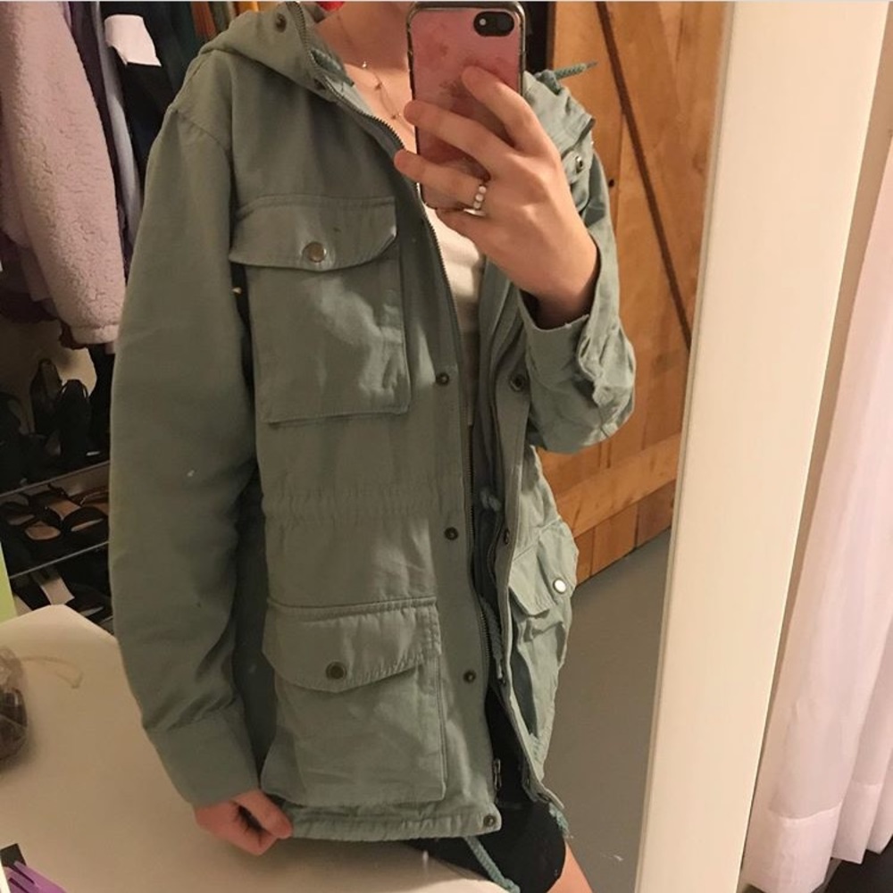 Urban Outfitters teal army jacket